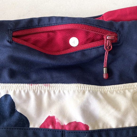 Rare! Lululemon Run Speed Shorts navy, cream, berry (Inky Floral Ghost Inkwell) - Picture 4 of 8